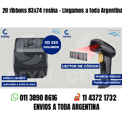 20 ribbons 83x74 resina - Llegamos a toda Argentina