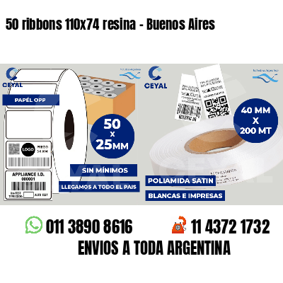 50 ribbons 110x74 resina - Buenos Aires
