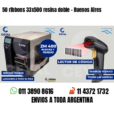 50 ribbons 33x500 resina doble - Buenos Aires