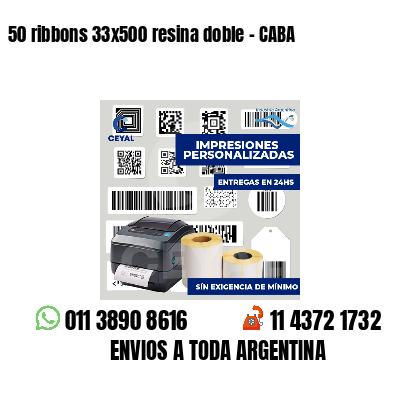 50 ribbons 33x500 resina doble - CABA