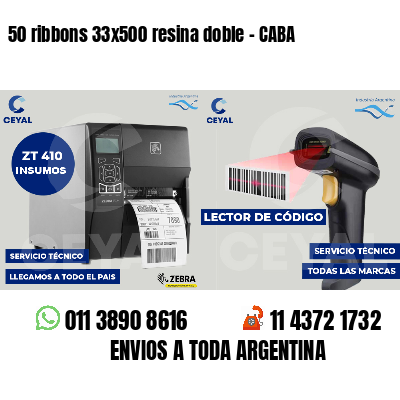 50 ribbons 33x500 resina doble - CABA
