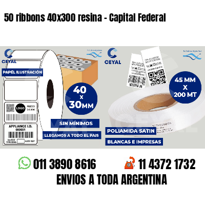 50 ribbons 40x300 resina - Capital Federal