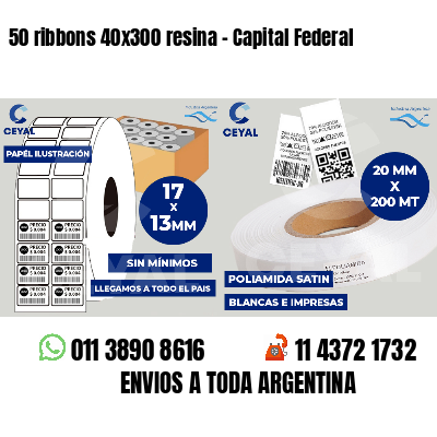 50 ribbons 40x300 resina - Capital Federal