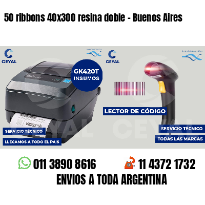 50 ribbons 40x300 resina doble - Buenos Aires
