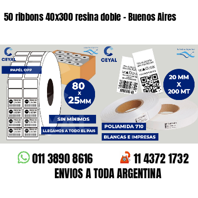 50 ribbons 40x300 resina doble - Buenos Aires