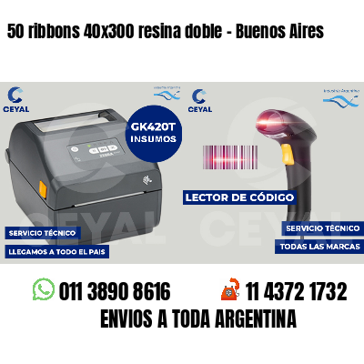 50 ribbons 40x300 resina doble - Buenos Aires