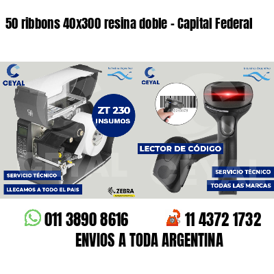 50 ribbons 40x300 resina doble - Capital Federal