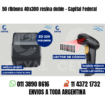 50 ribbons 40x300 resina doble - Capital Federal