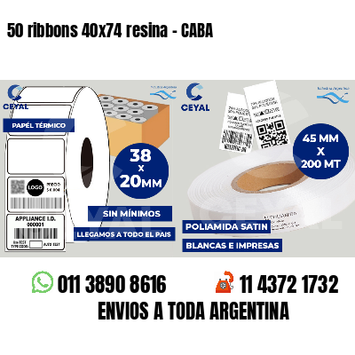 50 ribbons 40x74 resina - CABA