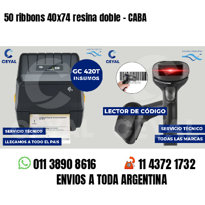 50 ribbons 40x74 resina doble - CABA