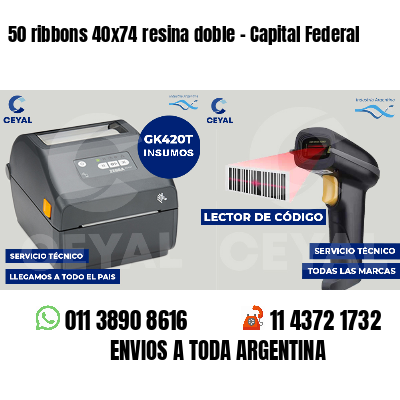 50 ribbons 40x74 resina doble - Capital Federal