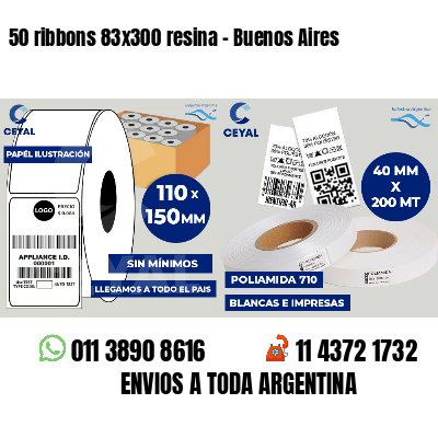 50 ribbons 83x300 resina - Buenos Aires