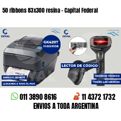 50 ribbons 83x300 resina - Capital Federal