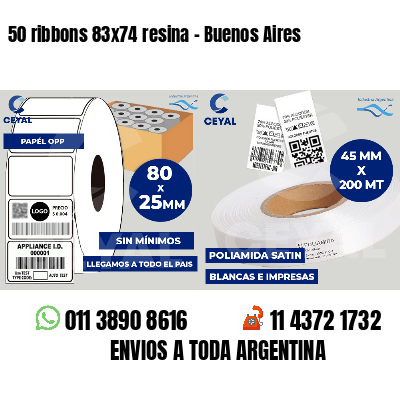 50 ribbons 83x74 resina - Buenos Aires