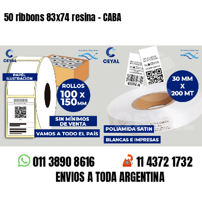50 ribbons 83x74 resina - CABA