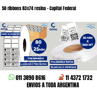 50 ribbons 83x74 resina - Capital Federal