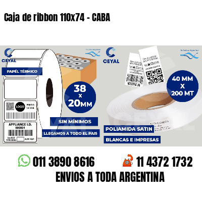 Caja de ribbon 110x74 - CABA