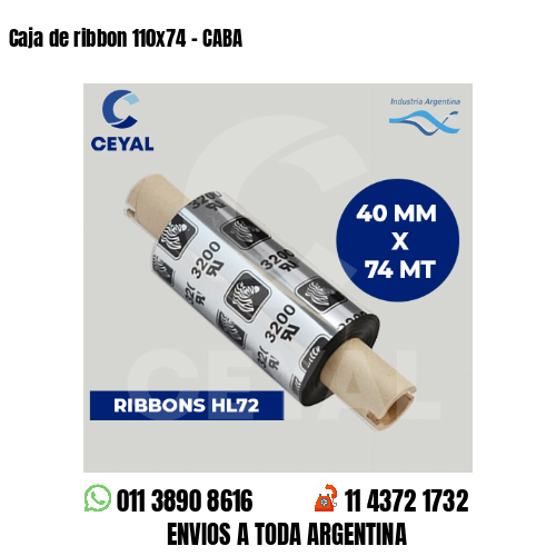 Caja de ribbon 110x74 - CABA