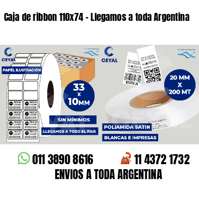 Caja de ribbon 110x74 - Llegamos a toda Argentina