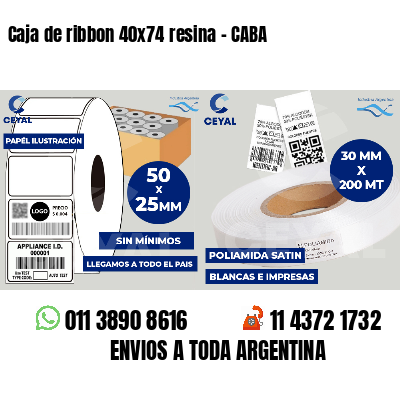 Caja de ribbon 40x74 resina - CABA