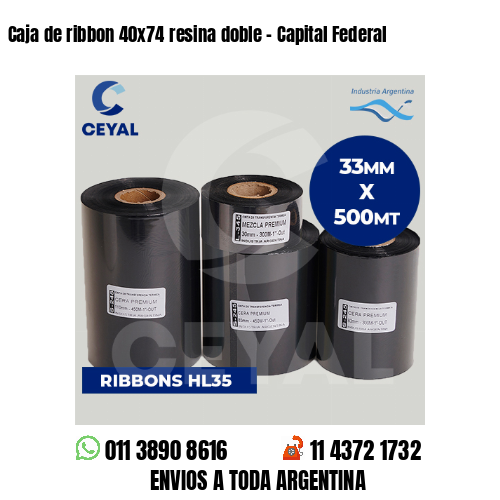 Caja de ribbon 40×74 resina doble – Capital Federal