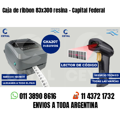 Caja de ribbon 83x300 resina - Capital Federal