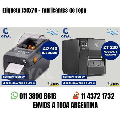 Etiqueta 150x70 - Fabricantes de ropa