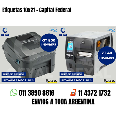 Etiquetas 10x21 - Capital Federal