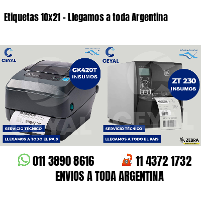 Etiquetas 10x21 - Llegamos a toda Argentina