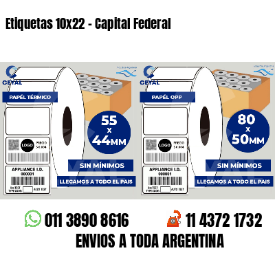 Etiquetas 10x22 - Capital Federal