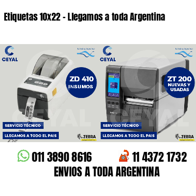 Etiquetas 10x22 - Llegamos a toda Argentina