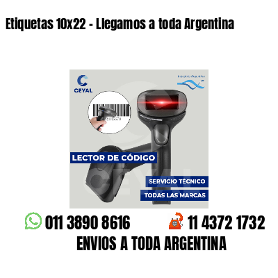 Etiquetas 10x22 - Llegamos a toda Argentina