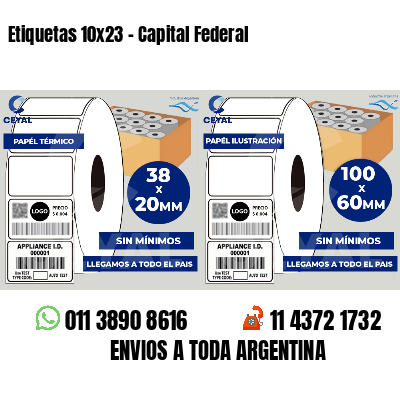 Etiquetas 10x23 - Capital Federal
