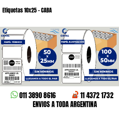 Etiquetas 10x25 - CABA