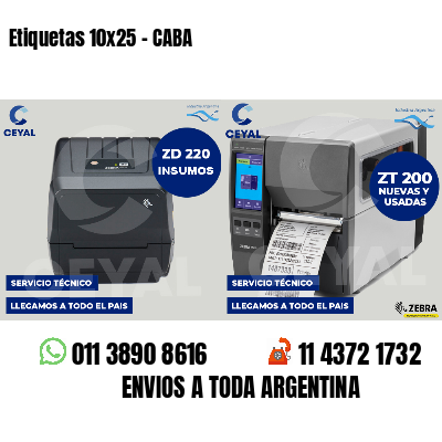 Etiquetas 10x25 - CABA