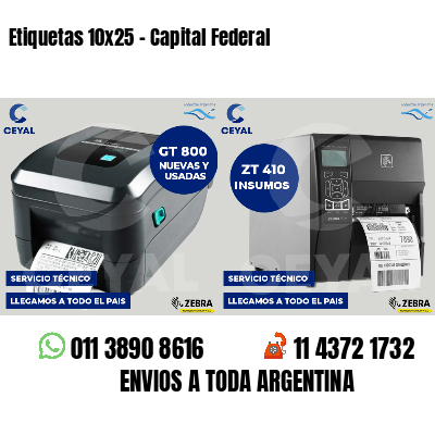 Etiquetas 10x25 - Capital Federal