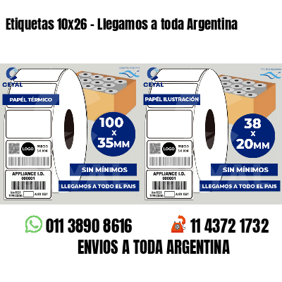 Etiquetas 10x26 - Llegamos a toda Argentina