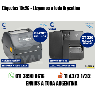Etiquetas 10x26 - Llegamos a toda Argentina