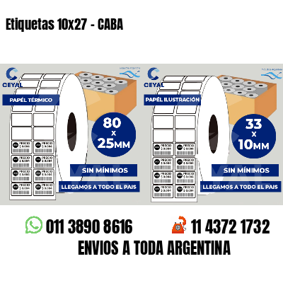 Etiquetas 10x27 - CABA