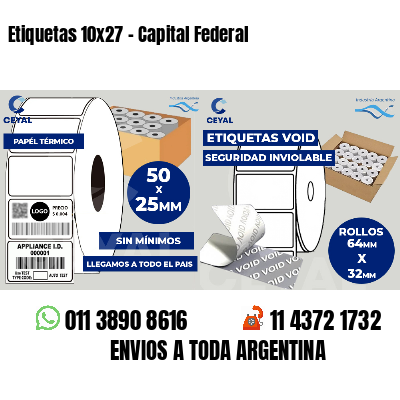 Etiquetas 10x27 - Capital Federal
