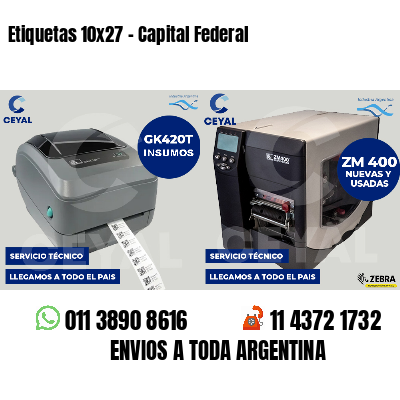 Etiquetas 10x27 - Capital Federal