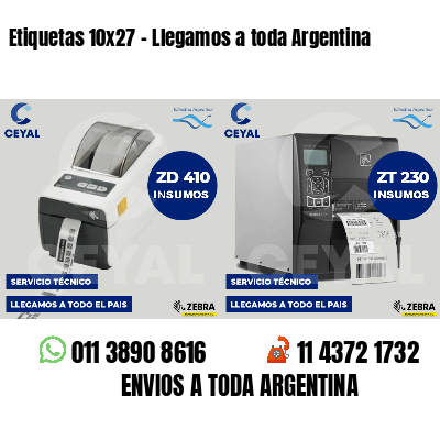 Etiquetas 10x27 - Llegamos a toda Argentina