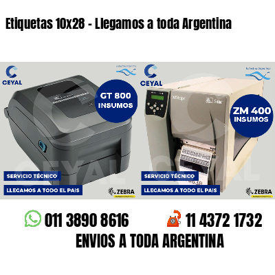 Etiquetas 10x28 - Llegamos a toda Argentina