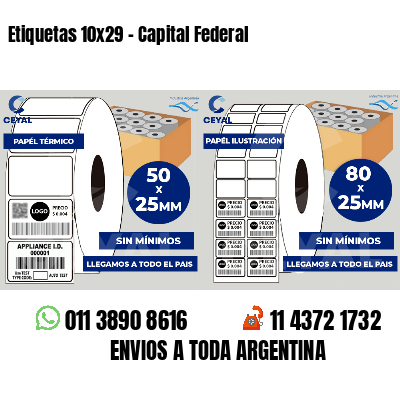 Etiquetas 10x29 - Capital Federal