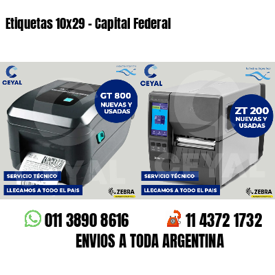 Etiquetas 10x29 - Capital Federal