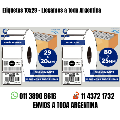 Etiquetas 10x29 - Llegamos a toda Argentina