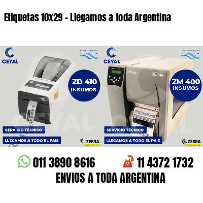 Etiquetas 10x29 - Llegamos a toda Argentina