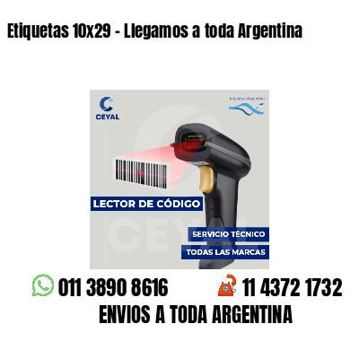 Etiquetas 10x29 - Llegamos a toda Argentina