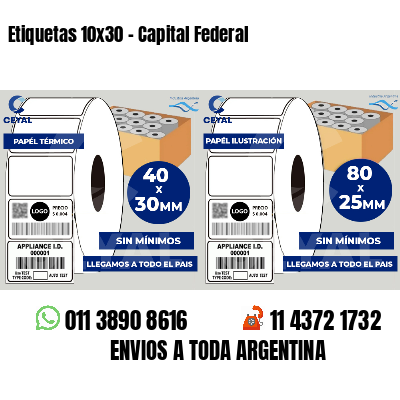 Etiquetas 10x30 - Capital Federal