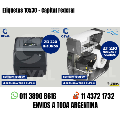 Etiquetas 10x30 - Capital Federal